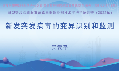 新发突发病毒的变异识别和监测